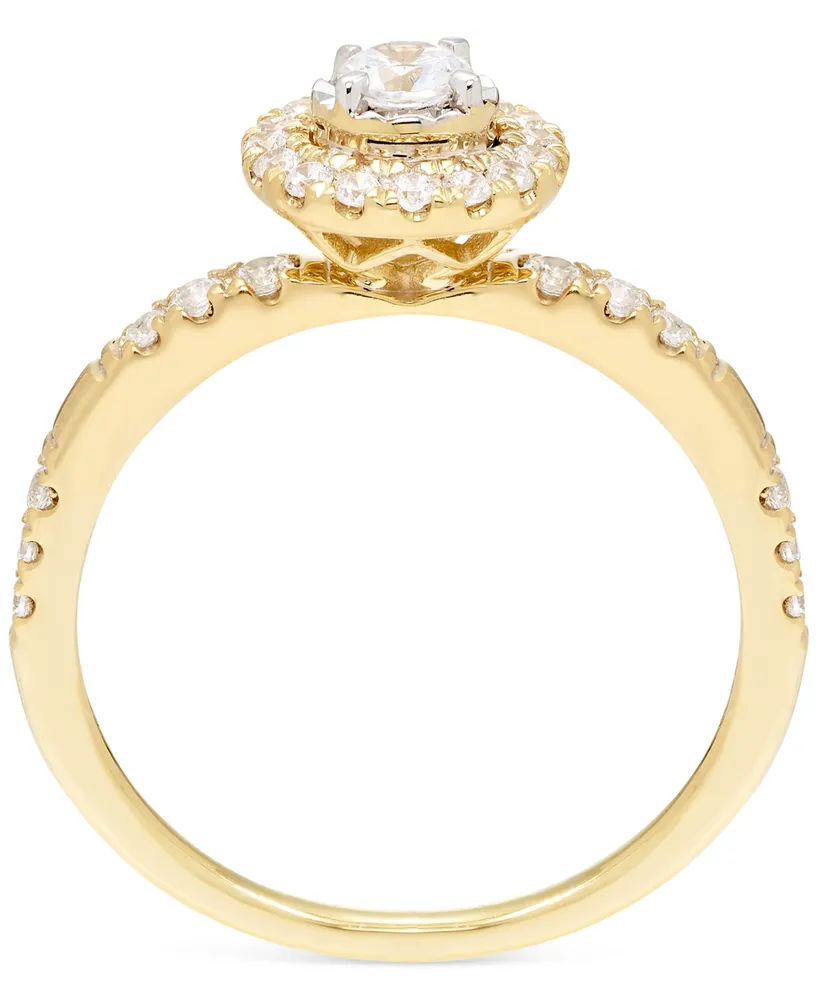 Diamond Halo Ring (1/2 ct. t.w.) in 14k Gold