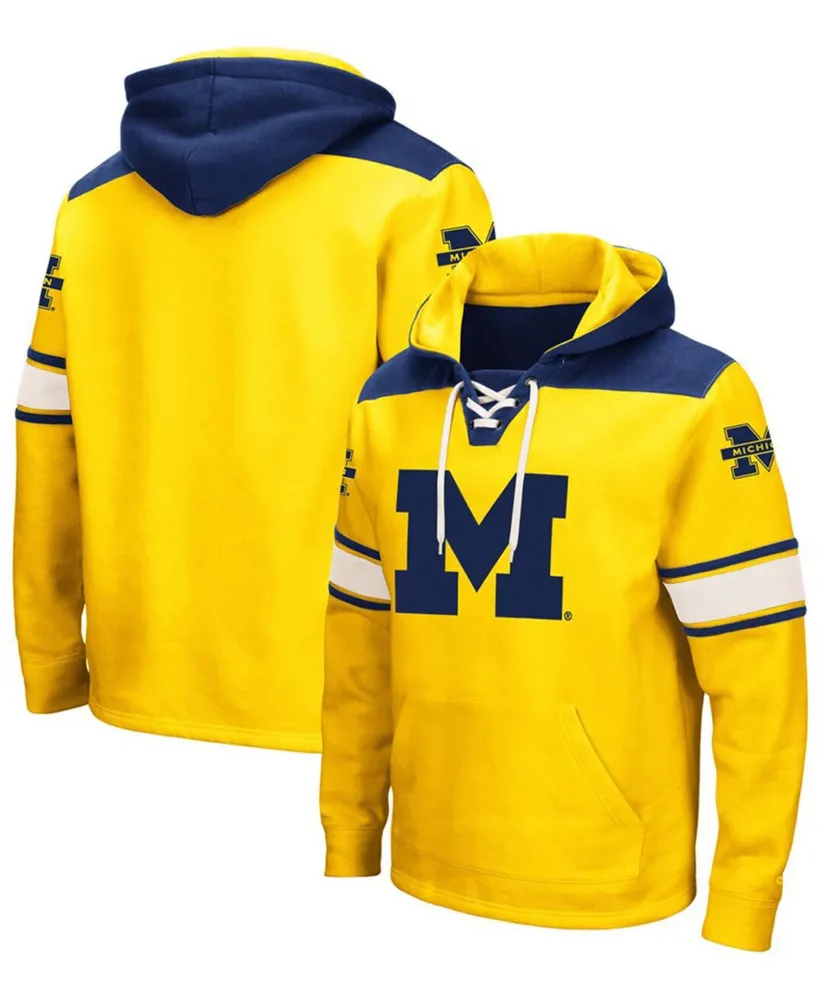 Men's Maize Michigan Wolverines 2.0 Lace-Up Pullover Hoodie