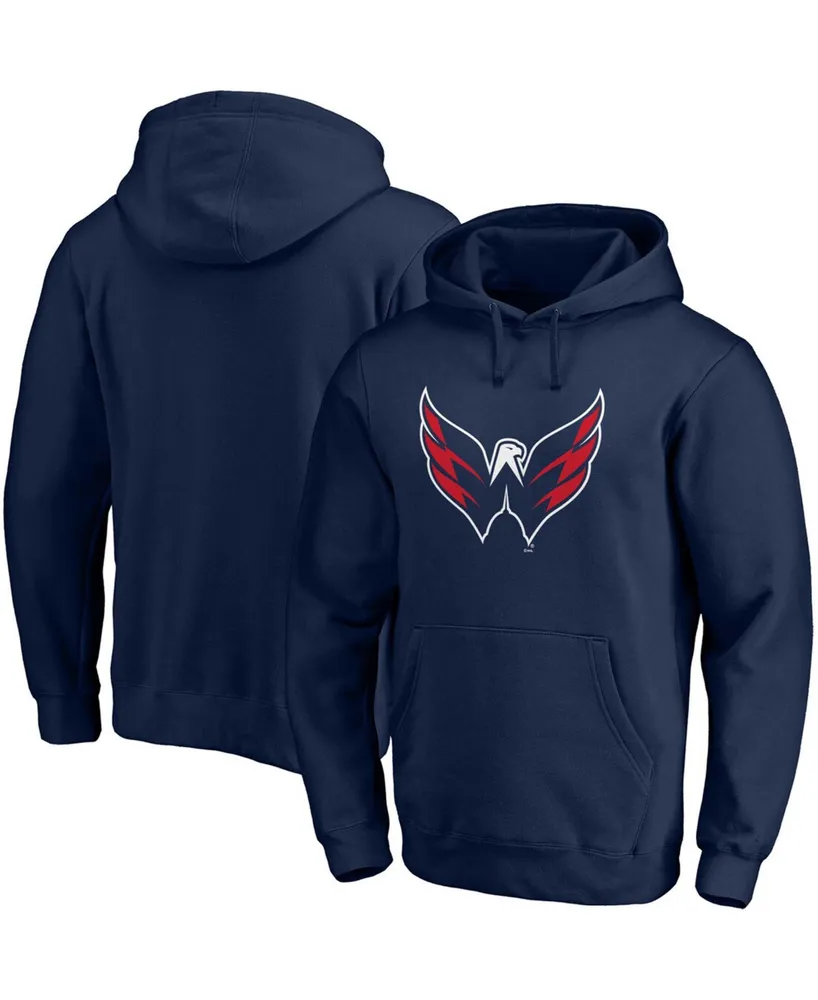 Men's Navy Washington Capitals Primary Logo Pullover Hoodie