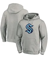 Men's Heather Gray Seattle Kraken Primary Logo Pullover Hoodie