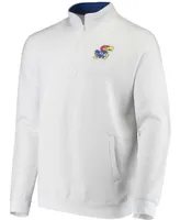 Men's Big and Tall White Kansas Jayhawks Tortugas Logo Quarter-Zip Jacket