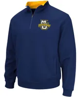 Men's Navy Marquette Golden Eagles Tortugas Logo Quarter-Zip Jacket