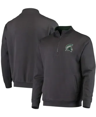 Men's Charcoal Michigan State Spartans Tortugas Logo Quarter-Zip Jacket