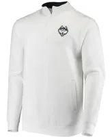 Men's White UConn Huskies Tortugas Logo Quarter-Zip Jacket