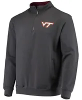 Men's Big and Tall Charcoal Virginia Tech Hokies Tortugas Logo Quarter-Zip Jacket