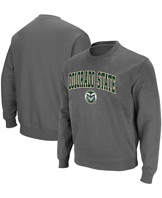 Colosseum Men's Colorado State Rams Arch & Logo Tackle Twill Pullover Sweatshirt