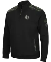 Men's Black Louisville Cardinals Oht Military-Inspired Appreciation Commo Fleece Quarter-Zip Jacket