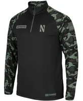 Men's Black Northwestern Wildcats Oht Military-Inspired Appreciation Take Flight Raglan Quarter-Zip Jacket