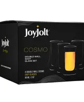 JoyJolt Cosmos Double Wall Shot Glasses, Set of 4