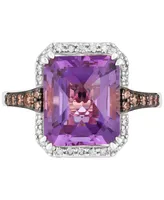 Le Vian Grape Amethyst (5-1/10 ct. t.w.) & Diamond (1/3 ct. t.w.) Statement Ring in 14k White Gold
