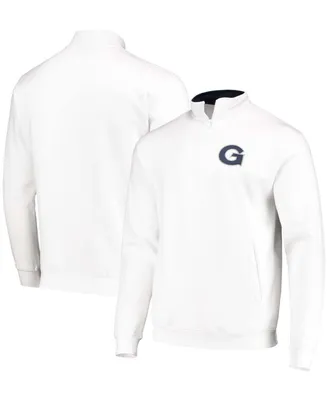 Men's White Georgetown Hoyas Tortugas Logo Quarter-Zip Jacket