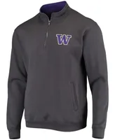 Men's Charcoal Washington Huskies Tortugas Logo Quarter-Zip Jacket