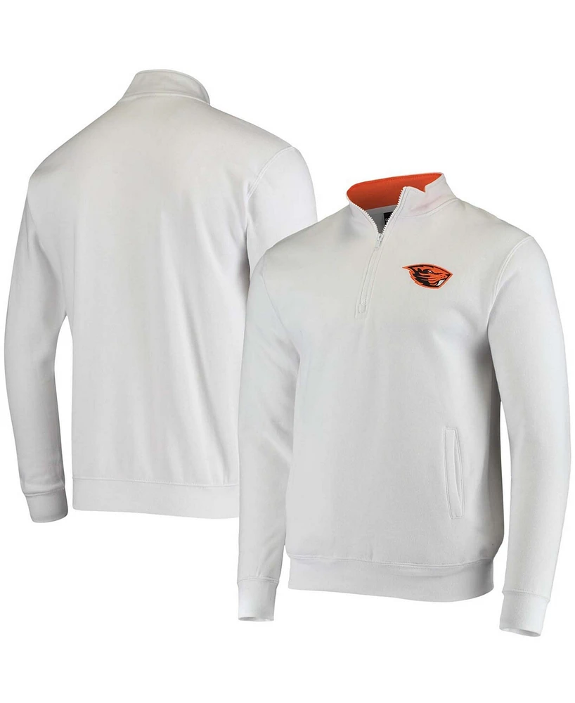 Men's White Oregon State Beavers Tortugas Logo Quarter-Zip Jacket