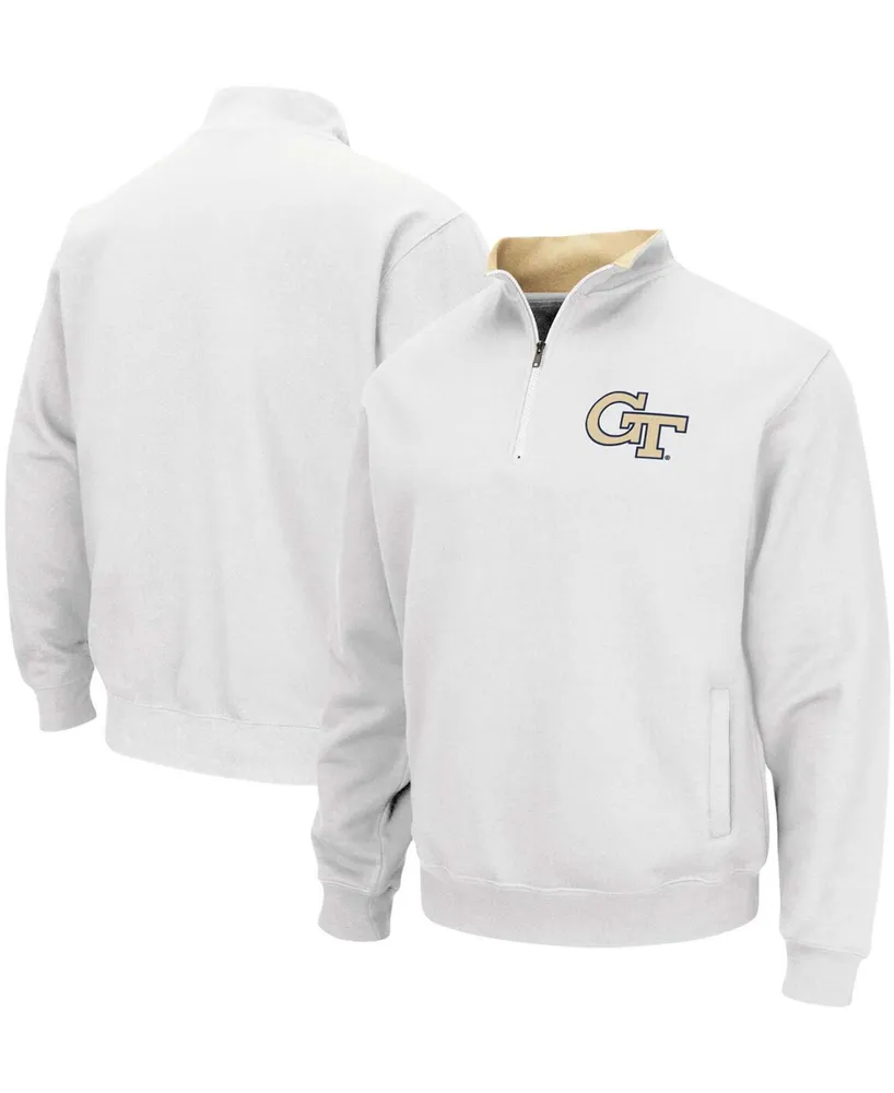 Men's White Georgia Tech Yellow Jackets Tortugas Logo Quarter-Zip Jacket