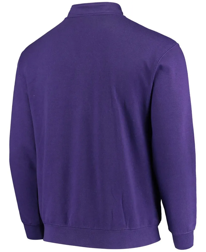 Men's Purple Ecu Pirates Tortugas Logo Quarter-Zip Jacket