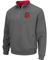 Men's Charcoal Cornell Big Red Tortugas Logo Quarter-Zip Pullover Jacket