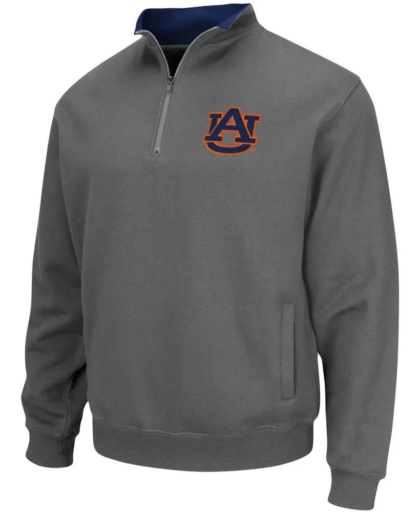 Men's Charcoal Auburn Tigers Tortugas Logo Quarter-Zip Pullover Jacket