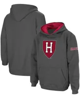 Big Boys Charcoal Harvard Crimson Logo Pullover Hoodie