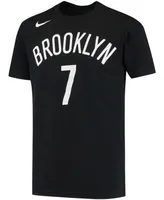 Big Boys Kevin Durant Black Brooklyn Nets Logo Name Number Performance T-shirt