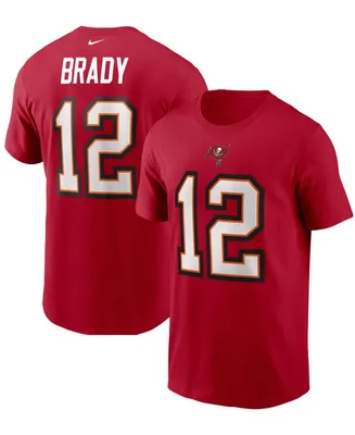Men's Tom Brady Red Tampa Bay Buccaneers Name Number T-shirt