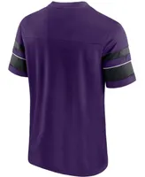 Men's Purple Baltimore Ravens Textured Hashmark V-Neck T-shirt