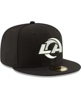 Men's Black Los Angeles Rams B-Dub Logo 59Fifty Fitted Hat