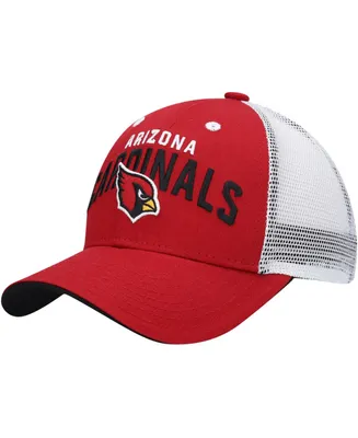 Big Boys and Girls Cardinal, White Arizona Cardinals Core Lockup Snapback Hat