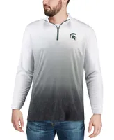 Men's Gray Michigan State Spartans Magic Team Logo Quarter-Zip Jacket