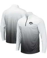 Men's Gray Iowa Hawkeyes Magic Team Logo Quarter-Zip Jacket