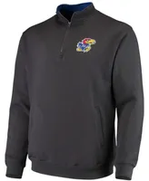 Men's Charcoal Kansas Jayhawks Tortugas Logo Quarter-Zip Jacket