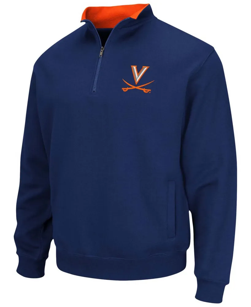 Men's Navy Virginia Cavaliers Tortugas Team Logo Quarter-Zip Jacket