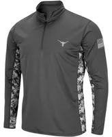 Men's Charcoal Texas Longhorns Oht Military-Inspired Appreciation Digital Camo Quarter-Zip Jacket