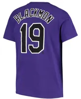 Big Boys Charlie Blackmon Purple Colorado Rockies Player Name and Number T-shirt