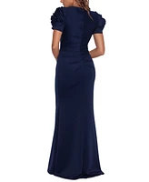 Xscape Ruched Fit & Flare Gown