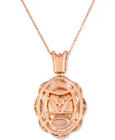 Le Vian Neopolitan Opal (4-1/2 ct. t.w.) & Diamond (3/4 ct. t.w.) Braided Halo 18" Pendant Necklace in 14k Rose Gold