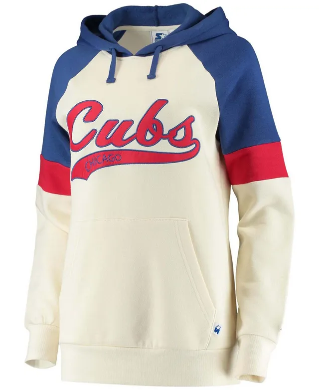 Women's Pro Standard Cream Chicago Cubs Roses Pullover Hoodie