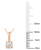 Diamond Solitaire 18" Pendant Necklace (1/5 ct. t.w.) 14k White, Yellow or Rose Gold