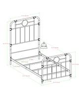 Urban Industrial Metal Pipe Twin Bed