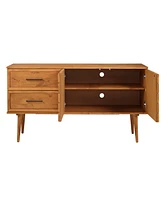 58" Solid Wood 2-Drawer Prism Sideboard