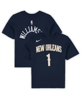 Preschool Girls and Boys Zion Williamson Navy New Orleans Pelicans Team Name Number T-shirt