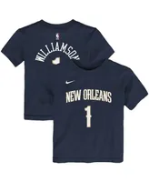 Toddler Girls and Boys Zion Williamson Navy New Orleans Pelicans Logo Name Number T-shirt