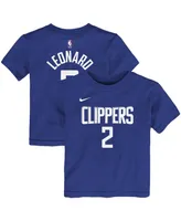 Toddler Girls and Boys Kawhi Leonard Blue La Clippers Logo Name Number T-shirt