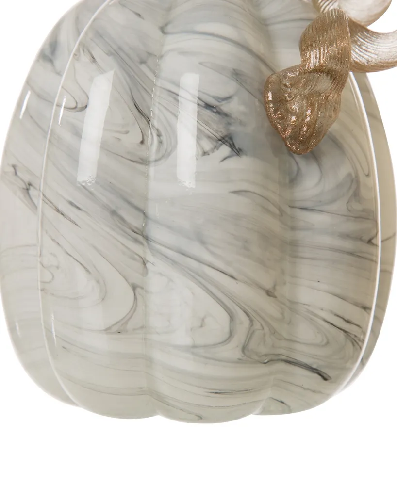 Glitzhome Marble Pumpkin, Set of 2