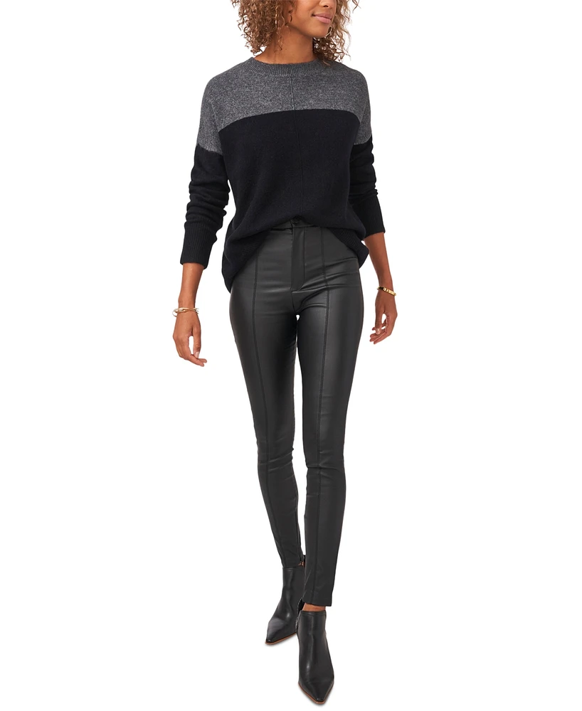 Vince Camuto Cozy Extended Shoulder Color Blocked Sweater