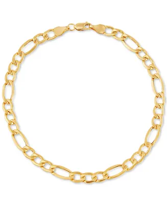 Italian Gold Figaro Link Chain Bracelet in 10k Gold