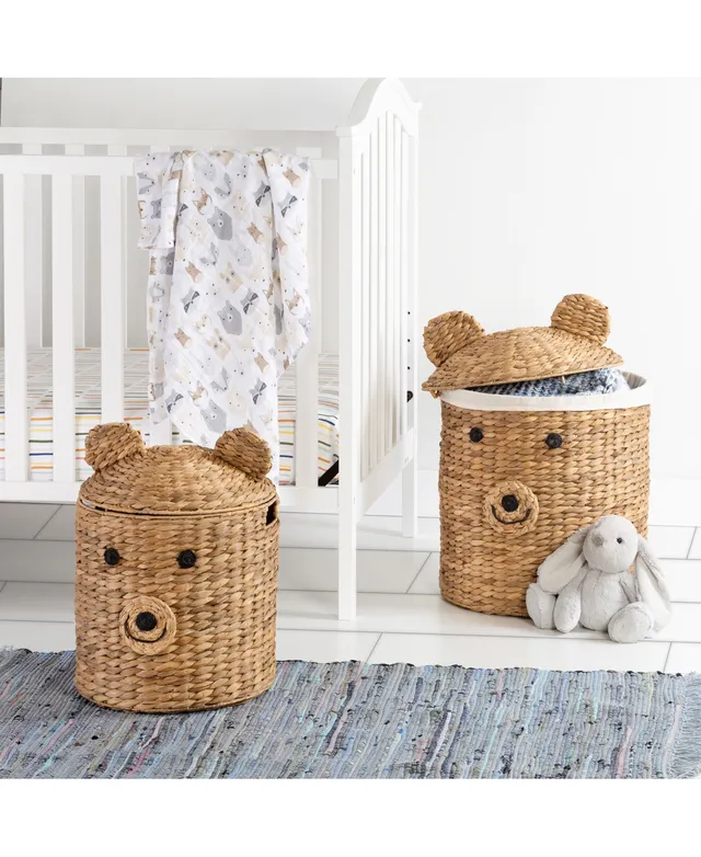 Honey-Can-Do 7-Piece Split Willow Woven Bathroom Storage Basket Set