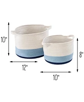 Honey Can Do Nesting Cotton Rope Storage Baskets, Set of 2
