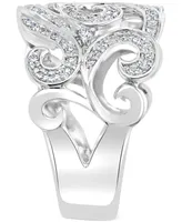 Effy Diamond Swirl Statement Ring (3/8 ct. t.w.) in 14k White Gold