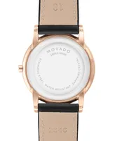 Movado Women's Swiss Museum Classic Black Leather Strap Watch 33mm