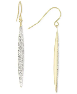 Giani Bernini Crystal Pave Drop Earrings 14k Gold-Plated Sterling Silver, Created for Macy's